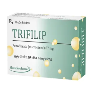 Trifilip 67mg (3 vỉ x 10 viên) - Điều trị tăng triglyceride máu, tăng lipid máu