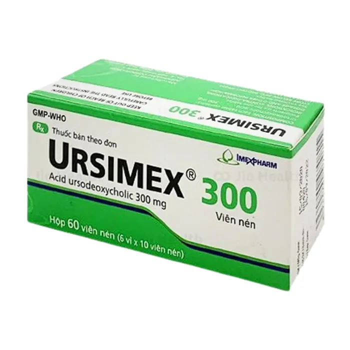 Ursimex®300 (6 vỉ x 10 viên) - Điều trị xơ gan mật tiên phát, hòa tan sỏi mật giàu cholesterol