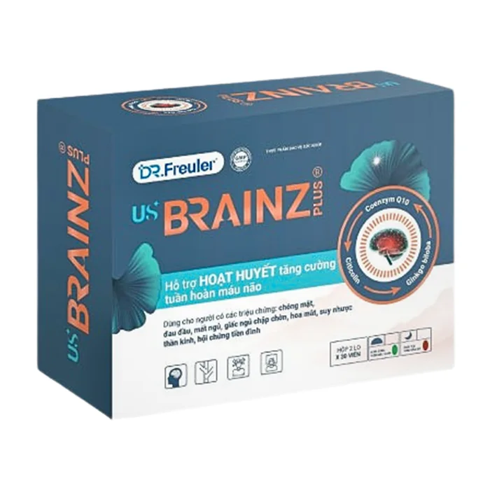 US Brainz Plus (2 lọ x 20 viên) - Hỗ trợ hoạt huyết và tăng cường tuần hoàn máu não