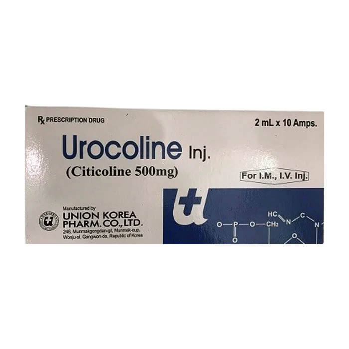 Urocoline Inj. 500mg (Hộp 10 ống x 2ml) - Điều trị giai đoạn cấp của chấn thương sọ não