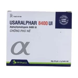 Usaralphar 8400 UI (30 gói x 1g) - Điều trị phù nề sau chấn thương, tổn thương mô mềm