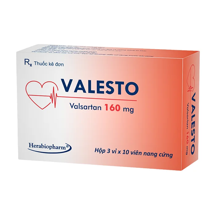 Valesto 160mg (3 vỉ x 10 viên) - Điều trị tăng huyết áp, suy tim và phòng ngừa đau tim