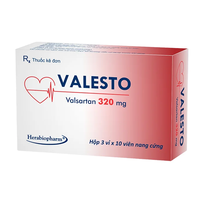 Valesto 320mg (3 vỉ x 10 viên) - Điều trị tăng huyết áp, suy tim và phòng ngừa đau tim