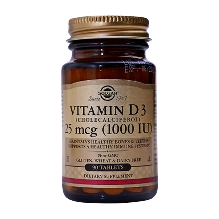 Viên uống Solgar 1000IU (Lọ 90 viên) - Bổ sung Vitamin D3