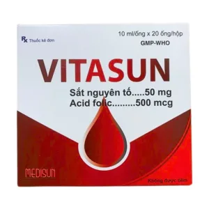 Vitasun (20 ống x 10ml) - Phòng ngừa và điều trị thiếu máu do thiếu sắt