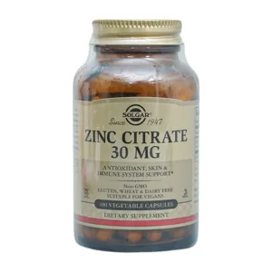 Viên Solgar Zinc Citrate 30mg (Chai 100 viên) - Bổ sung kẽm