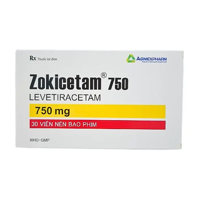 Zokicetam 750 Agimexpharm (3 vỉ x 10 viên) – Điều trị động kinh cục bộ