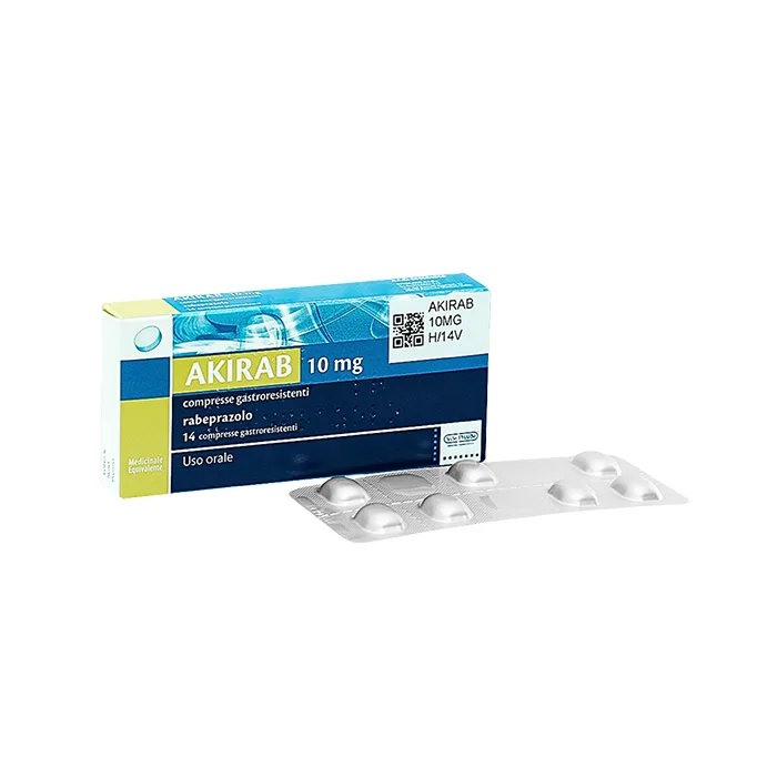 Akirab 10mg (2 vỉ x 7 viên) - Điều trị loét dạ dày, tá tràng