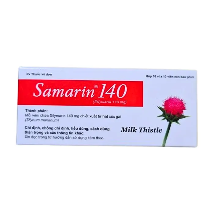 Samarin 140 (10 vỉ x 10 viên) - Điều trị viêm gan, xơ gan, bệnh gan do rượu, tổn thương gan