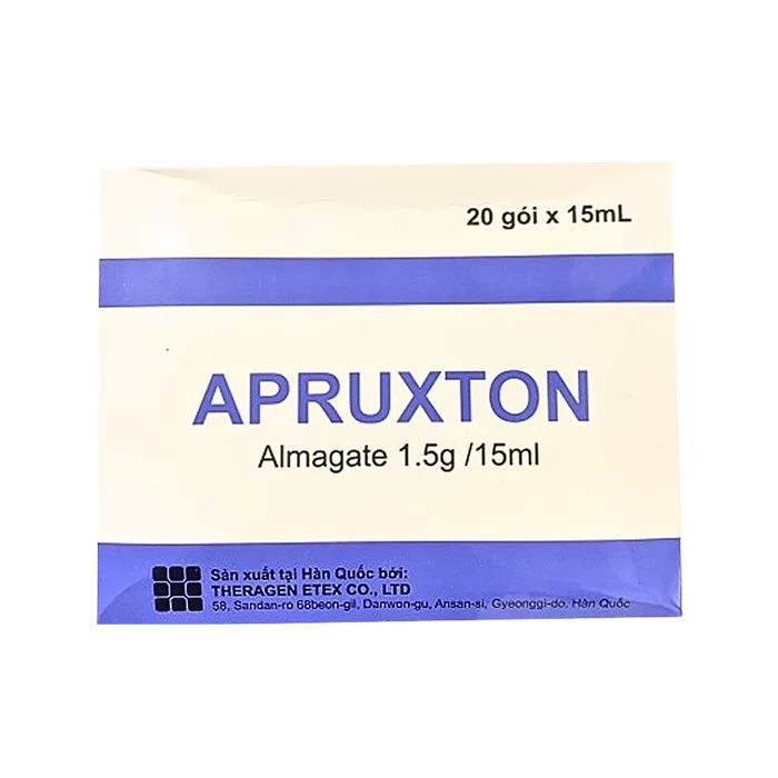 Apruxton 1,5g/15ml (Hộp 20 gói x 15ml) - Giảm các triệu chứng do tăng tiết acid dạ dày
