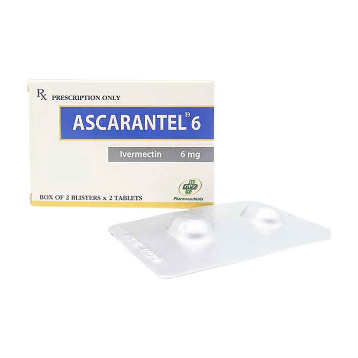 Ascarantel 6mg (hộp 4 viên) - Thuốc trị giun sán