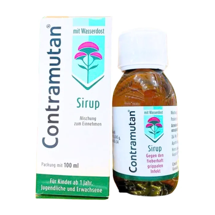 Siro Contramutan 100ml - Điều trị cảm cúm, sốt, ho, viêm đường hô hấp