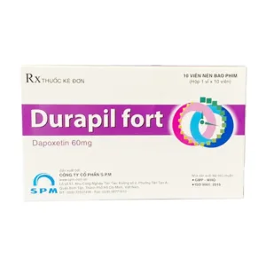 Durapil Fort 60mg Dapoxetine (1 vỉ x 10 viên) - Dùng trong các trường hợp xuất tinh sớm ở nam giới