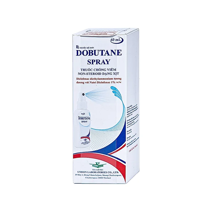 Xịt Dobutane Spray Unison (60ml) - Giảm đau, chống viêm trong bệnh lý cơ xương và khớp