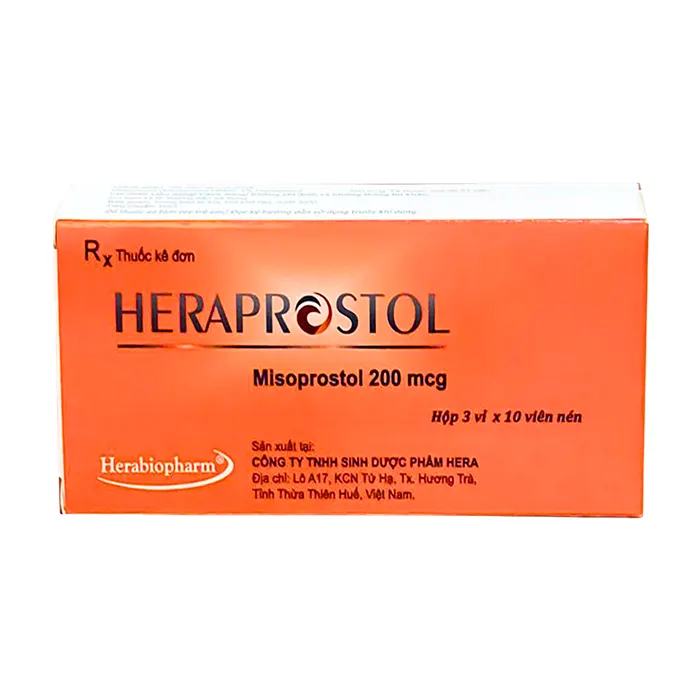 Heraprostol 200mg (3 vỉ x 10 viên) - Điều trị viêm loét dạ dày