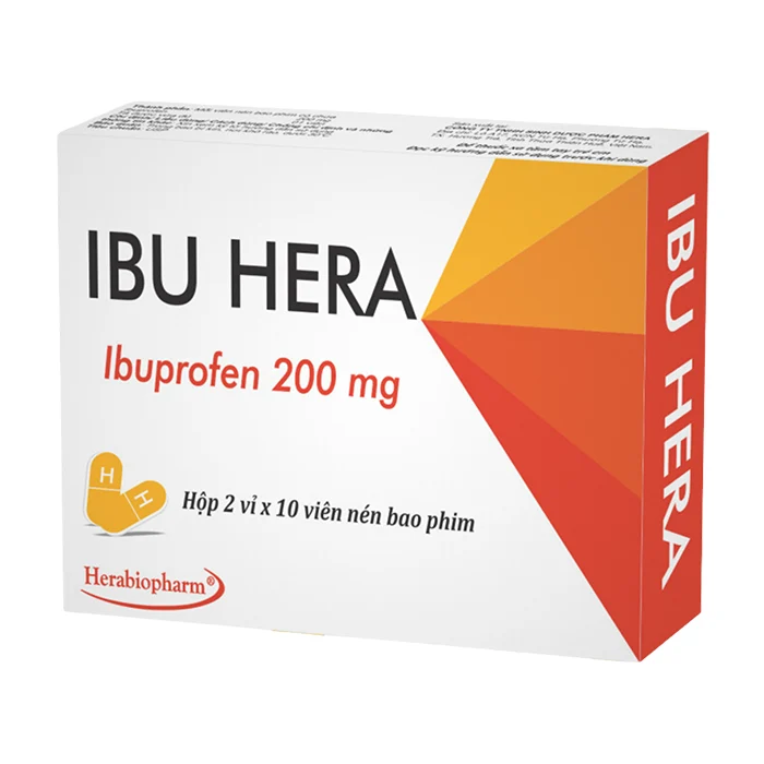 Ibu Hera 200 (2 vỉ x 10 viên) - Giảm đau, thấp khớp, đau cơ, đau lưng