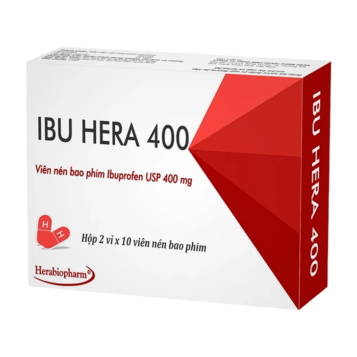 Ibu Hera 400 (2 vỉ x 10 viên) - Giảm đau, thấp khớp, đau cơ, đau lưng