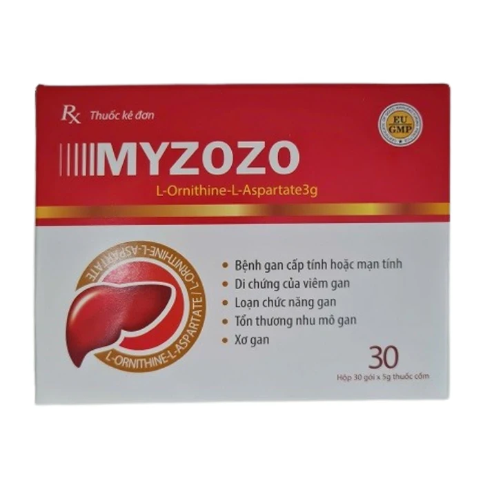 Myzozo 3g (Hộp 30 gói) - Điều trị chức năng giải độc của gan bị suy giảm
