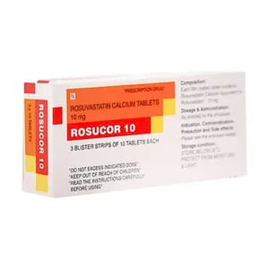 Rosucor 10 (Hộp 3 vỉ x 10 viên) - Điều trị mỡ máu cao