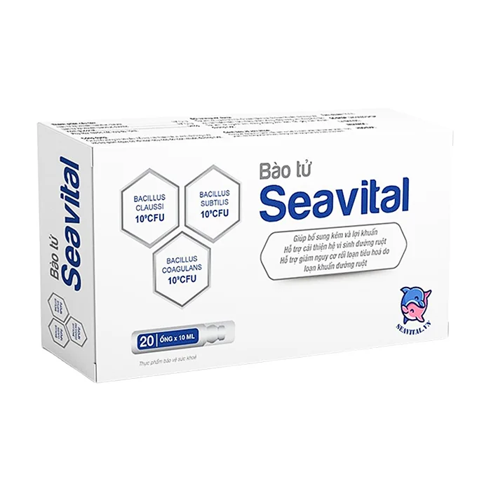 Bào tử Seavital (Hộp 10ml x 20 ống) - Hỗ trợ cải thiện hệ vi sinh đường ruột