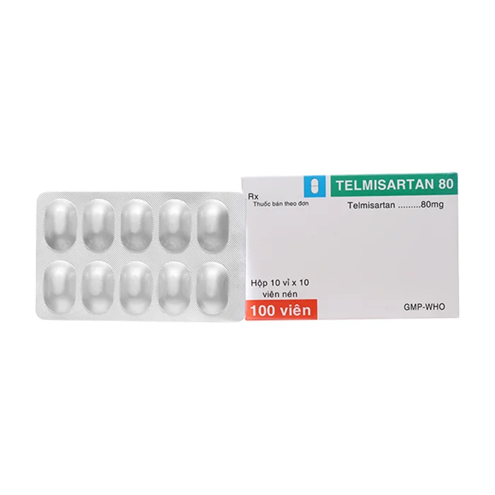 Telmisartan 80 (10 vỉ x 10 viên) - Điều trị tăng huyết áp