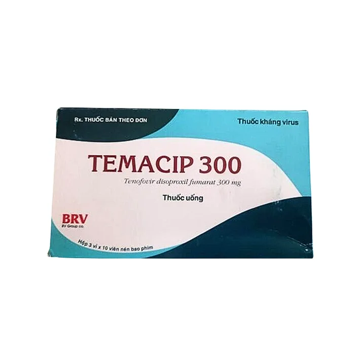 Temacip 300mg (3 vỉ x 10 viên) - Điều trị viêm gan siêu vi B mạn tính ở người lớn