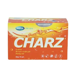 Bột Charz (Hộp 30 gói) - Giúp bù nước và chất điện giải hương cam