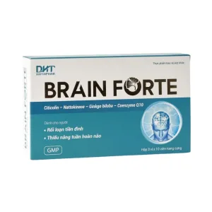 Brain Forte DHT (Hộp 3 vỉ x 10 viên) - Tăng tuần hoàn máu não