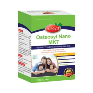 Osteosyl Nano MK7 Eurovit (30 viên) - Bổ sung canxi nano & canxi hữu cơ tảo biển đỏ
