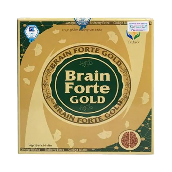 Brain Forte GOLD (10 vỉ x 10 viên) - Hoạt huyết, tăng cường tuần hoàn máu não