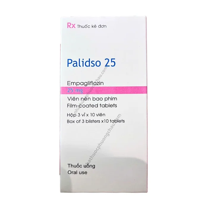 Palidso 25 mg Empagliflozin (Hộp 3 vỉ x 10 viên) - Điều trị đái tháo đường týp 2