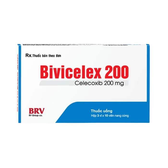 Bivicelex 200 ( Hộp 3 vỉ x 10 viên) - Điều trị các biểu hiện bệnh trên người lớn bị thoái hóa khớp
