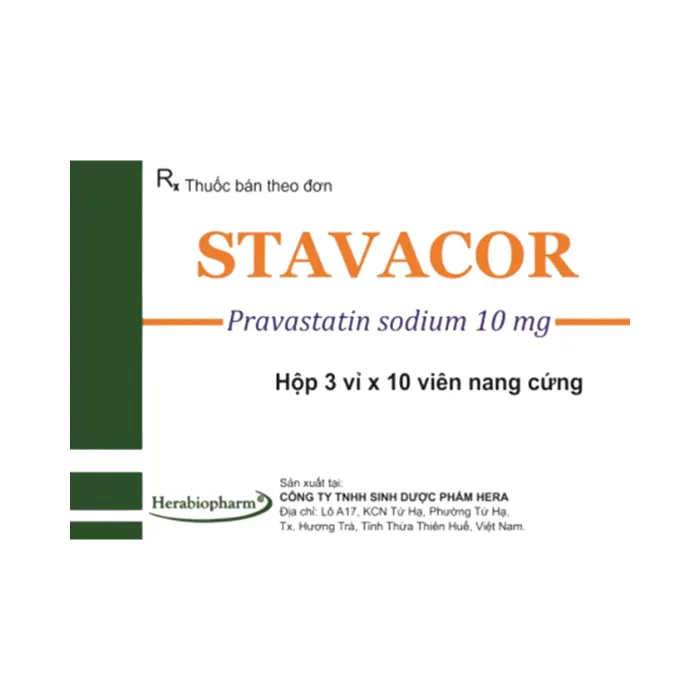 Stavacor 10mg (Hộp 3 vỉ x 10 viên) - Điều trị tăng cholesterol máu nguyên phát hoặc rối loạn mỡ máu