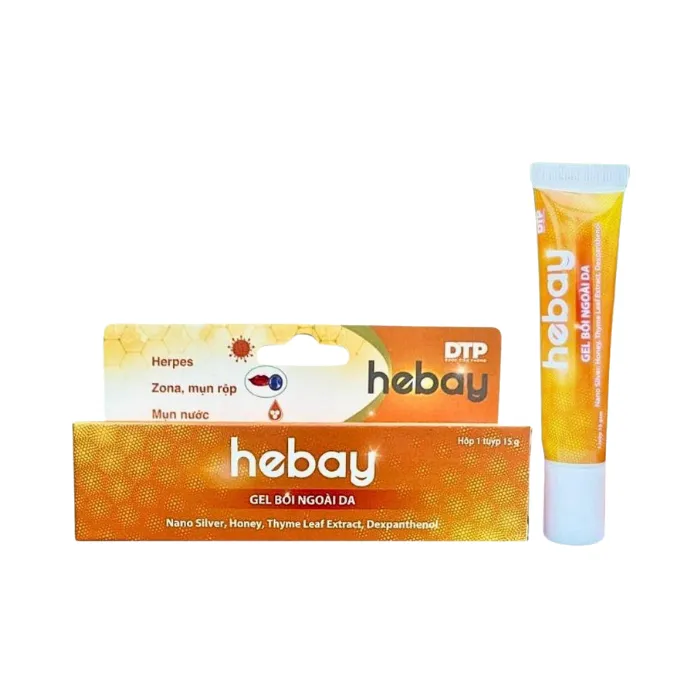 Hebay (Hộp 1 tuýp 15g) - Điều trị mụn rộp ở môi, vết nứt, đau rát