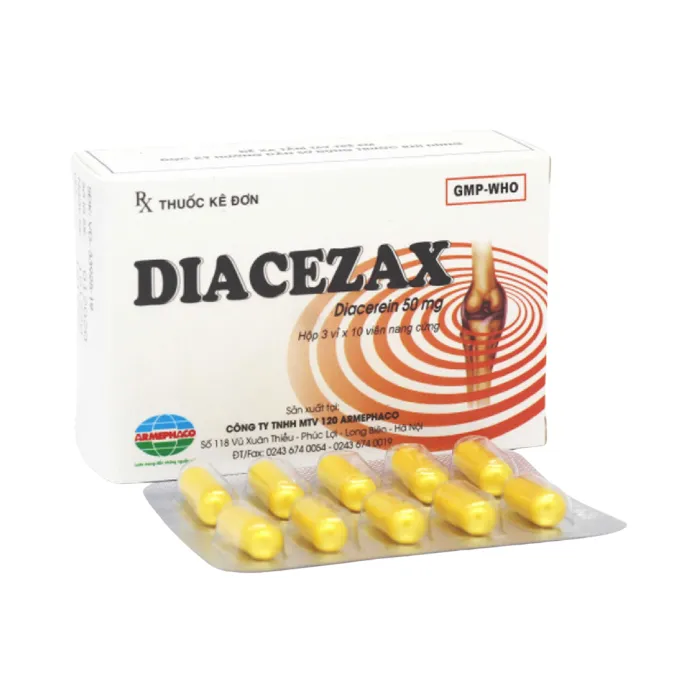 Diacezax 50mg (hộp 30 viên) - Điều trị các bệnh thoái hóa khớp