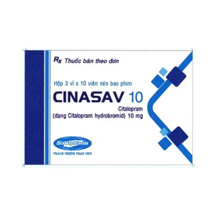 Cinasav 10 (3 vỉ x 10 viên) - Điều trị các triệu chứng ở bệnh nhân bị trầm cảm