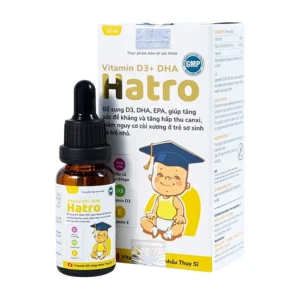 Vitamin D3+ DHA Hatro Pharvina (20ml) - Tăng sức đề kháng, giảm nguy cơ còi xương