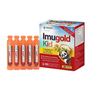 Imugold Kid (Hộp 20 ống) - Hạn chế nguy cơ mắc bệnh đường hô hấp do sức đề kháng kém