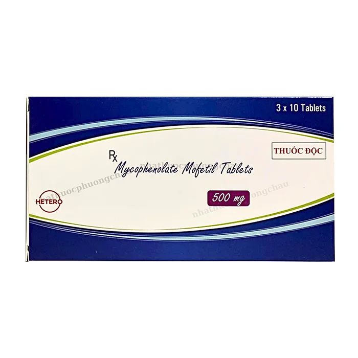 Mycophenolate mofetil 500mg Hetero - Dự phòng thải ghép cấp