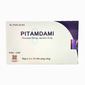 Pitamdami 400mg/20mg, Piracetam/Vincamin - Trị chóng mặt, suy giảm trí nhớ, ù tai