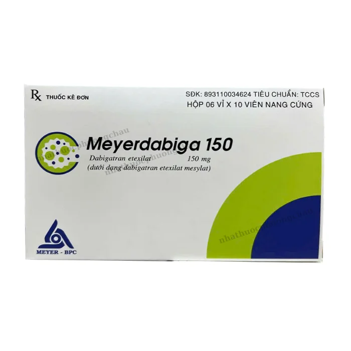 Meyerdabiga 150 Dabigatran - Phòng ngừa đột quỵ, ngăn cục máu đông