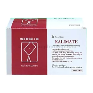 Kalimate 5g Calci polystyren sulfonat - Giảm kali máu ở người bệnh tăng kali