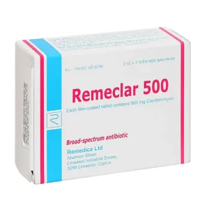 Remeclar 500mg Clarithromycin - trị nhiễm khuẩn, phối hợp diệt H. pylori