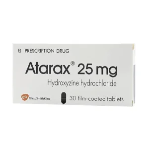 Atarax 25mg Hydroxyzine - Điều trị triệu chứng lo âu, giảm ngứa , chống nôn
