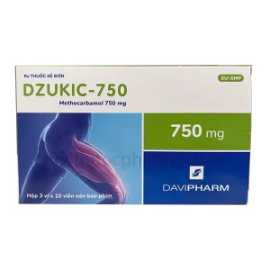 Dzukic 750mg Methocarbamol - Trị đau cơ, co cơ, chấn thương phần mềm