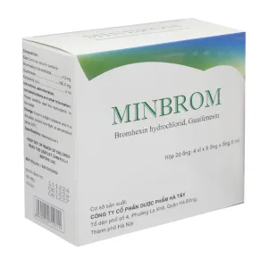 Minbrom Bromhexin + Guaifenesin - Tiêu nhầy, hỗ trợ dẫn lưu phổi, tăng tiết dịch đường hô hấp