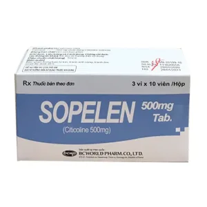 Sopelen 500mg Citicolin - Trị rối loạn nhận thức, đột quỵ, chấn thương sọ não