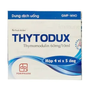 Thytodux Thymomodulin ( Hộp 4 vỉ x 5 ống) - Điều hòa miễn dịch