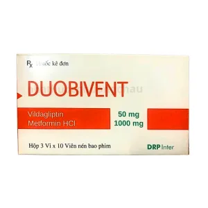 Duobivent 50/1000 Vildagliptin/Metformin - Trị tiểu đường típ 2