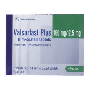 Valsarfast Plus 160 mg/12.5 mg Film-Coated Tablets - Trị tăng huyết áp